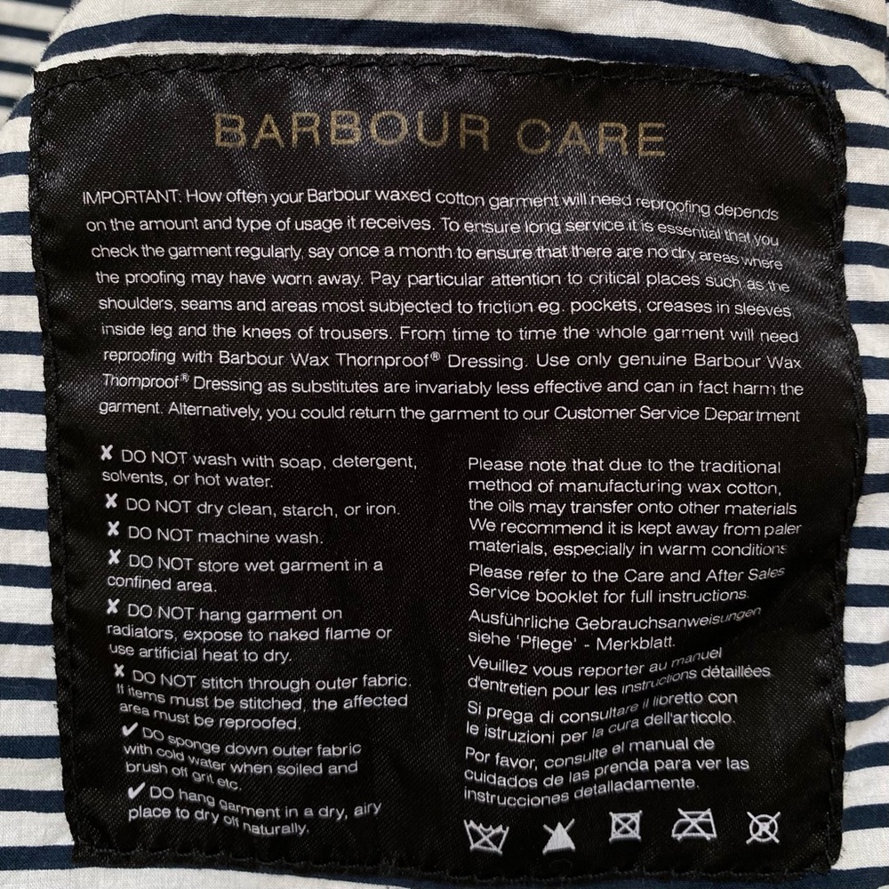 Barbour Jacket Godrevy Beadnell Wax Cotton - Picture 5 of 16